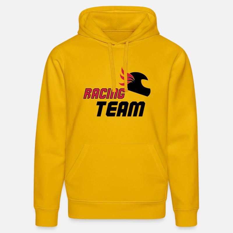 racing_team_02 - Sweat à capuche bio DRUMMER Stanley/Stella Unisexe - jaune spectre