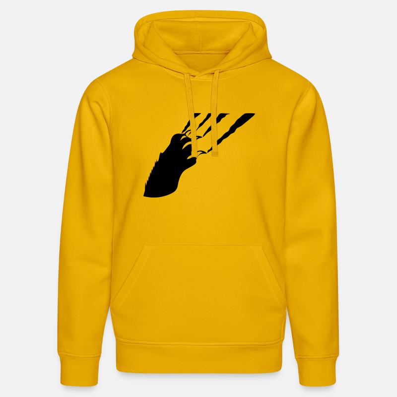 griffe de l'animal - Sweat à capuche bio DRUMMER Stanley/Stella Unisexe - jaune spectre