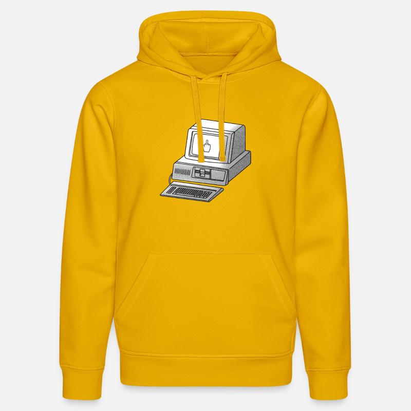 cyberpunk hackfleisch - Stanley/Stella Unisex Bio-Hoodie DRUMMER  - Spektralgelb