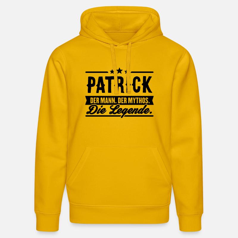 Man Myth Legend Patrick - Sweat à capuche bio DRUMMER Stanley/Stella Unisexe - jaune spectre