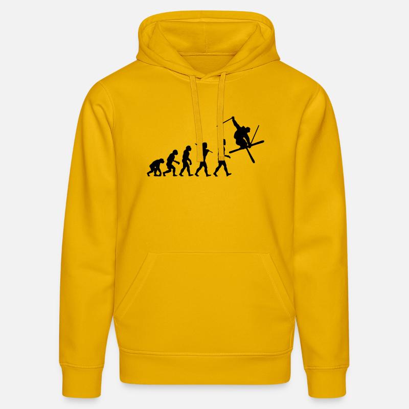 Ski Evolution - Sweat à capuche bio DRUMMER Stanley/Stella Unisexe - jaune spectre