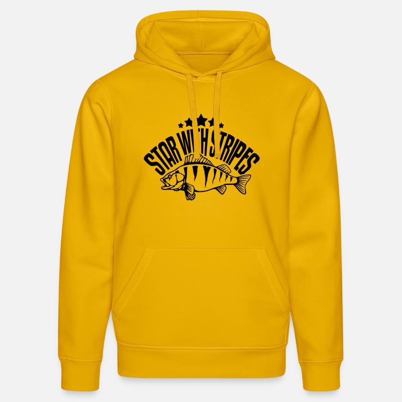 Étoile avec des rayures - Sweat à capuche bio DRUMMER Stanley/Stella Unisexe - jaune spectre