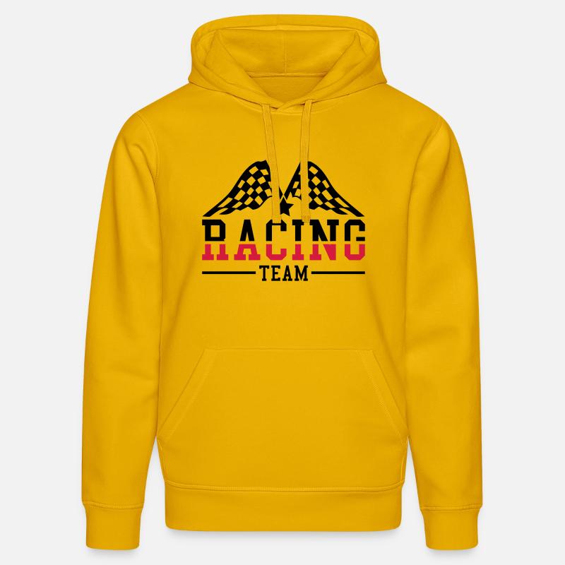 racing_team_ri2 - Sweat à capuche bio DRUMMER Stanley/Stella Unisexe - jaune spectre
