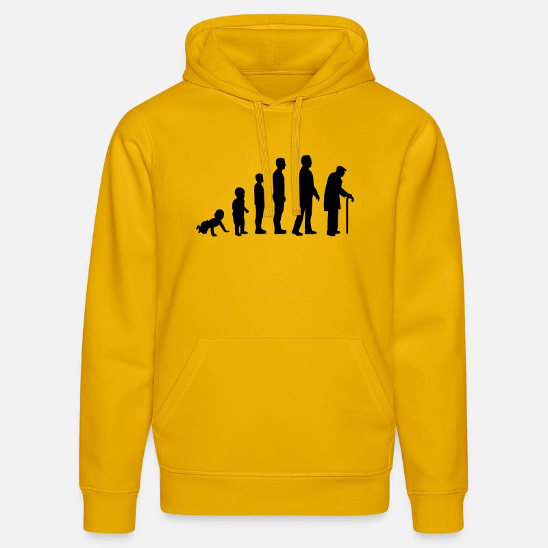 Évolution Retraité - Sweat à capuche bio DRUMMER Stanley/Stella Unisexe - jaune spectre