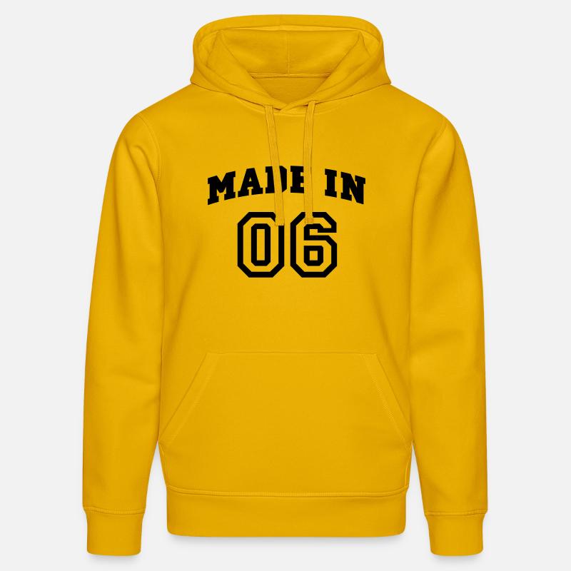 mp_madein06a - Sweat à capuche bio DRUMMER Stanley/Stella Unisexe - jaune spectre