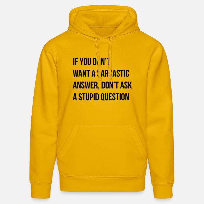 sarcastic comment - Stanley/Stella Unisex Bio-Hoodie DRUMMER  - Spektralgelb