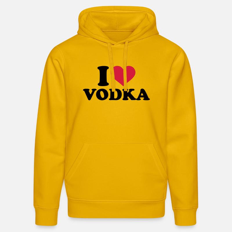 I love Vodka - Sweat à capuche bio DRUMMER Stanley/Stella Unisexe - jaune spectre