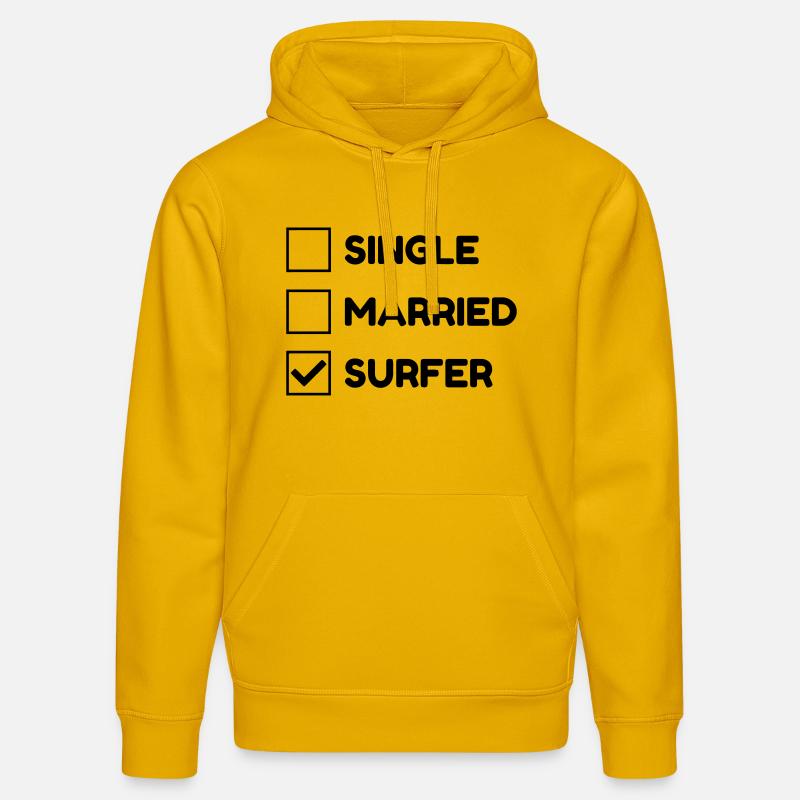 surf / surfeur / surfer / plage - Sweat à capuche bio DRUMMER Stanley/Stella Unisexe - jaune spectre