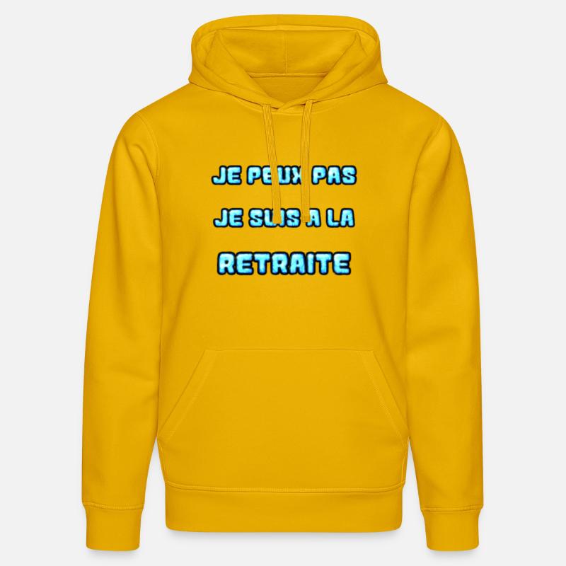 RETRAITE. RETRAITE. RETRAITEE. RETRAITE - Sweat à capuche bio DRUMMER Stanley/Stella Unisexe - jaune spectre