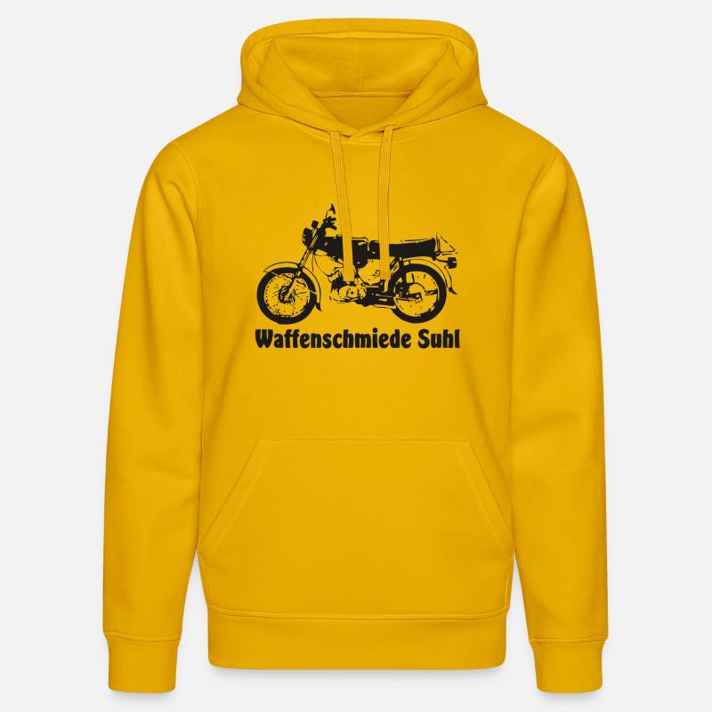 Simson S51 Waffenschmiede - Stanley/Stella Unisex Bio-Hoodie DRUMMER  - Spektralgelb