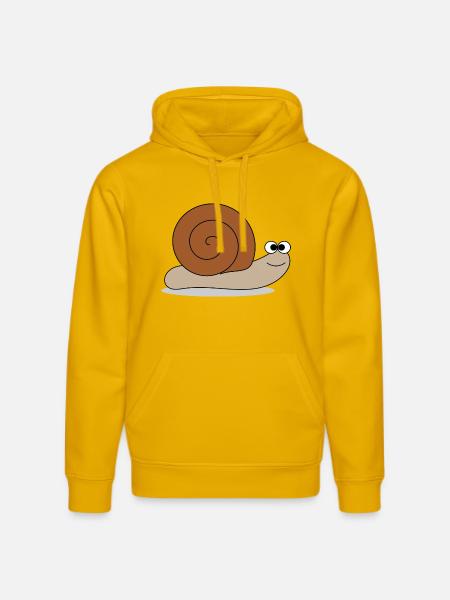 Brown snail - Stanley/Stella DRUMMER Unisex Organic Hoodie - spectra yellow