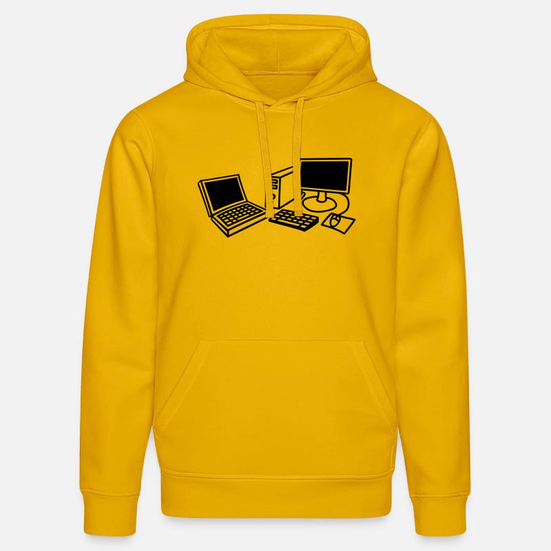 computers_1c - Stanley/Stella Unisex Bio-Hoodie DRUMMER  - Spektralgelb