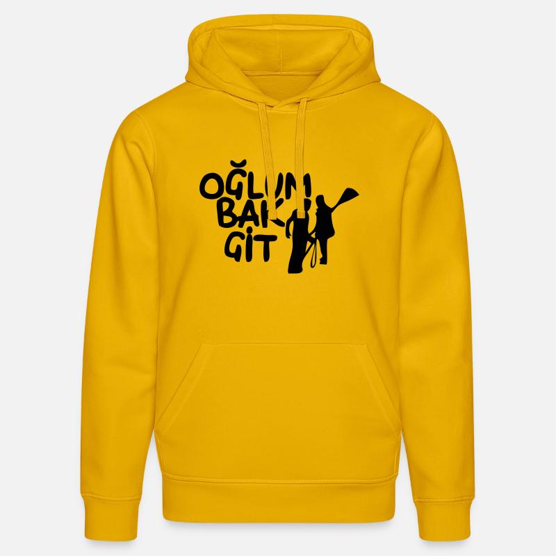 Oglum bak git - Stanley/Stella Unisex Bio-Hoodie DRUMMER  - Spektralgelb