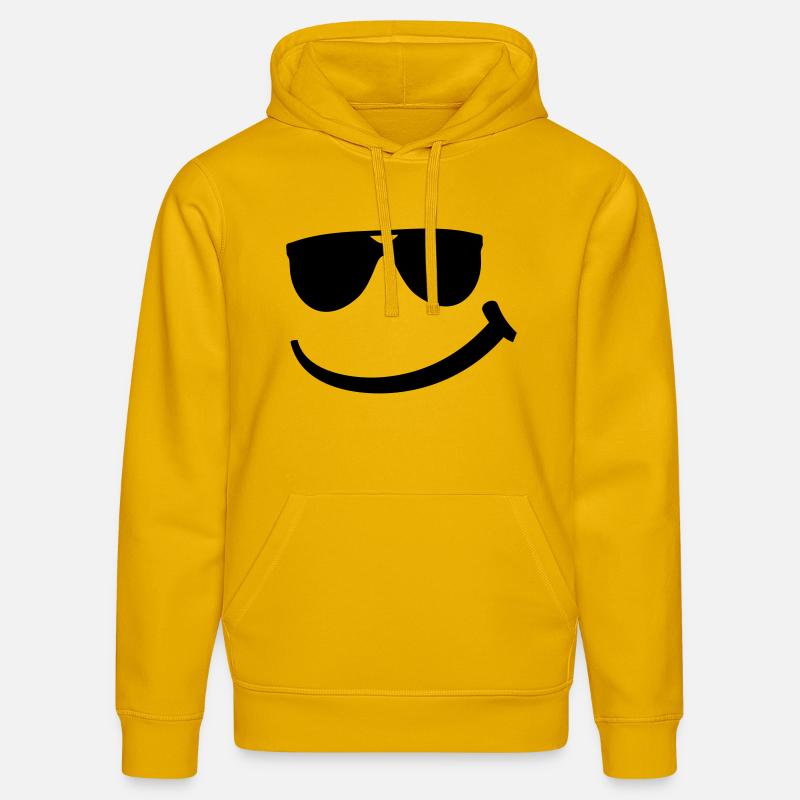 cool_smily_f1 - Sweat à capuche bio DRUMMER Stanley/Stella Unisexe - jaune spectre