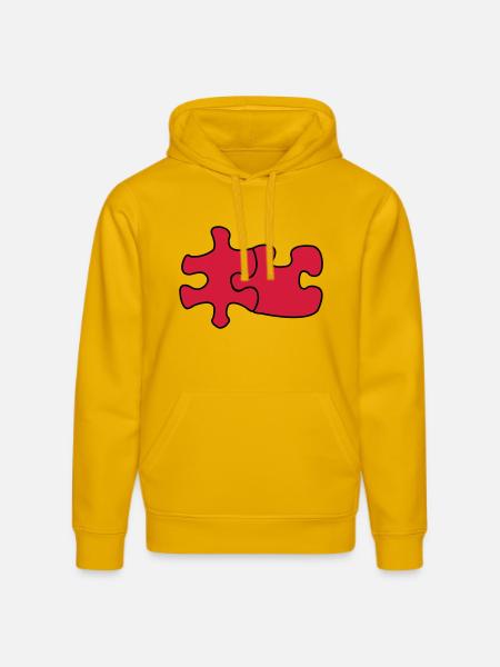 puzzle1 - Sweat à capuche bio DRUMMER Stanley/Stella Unisexe - jaune spectre