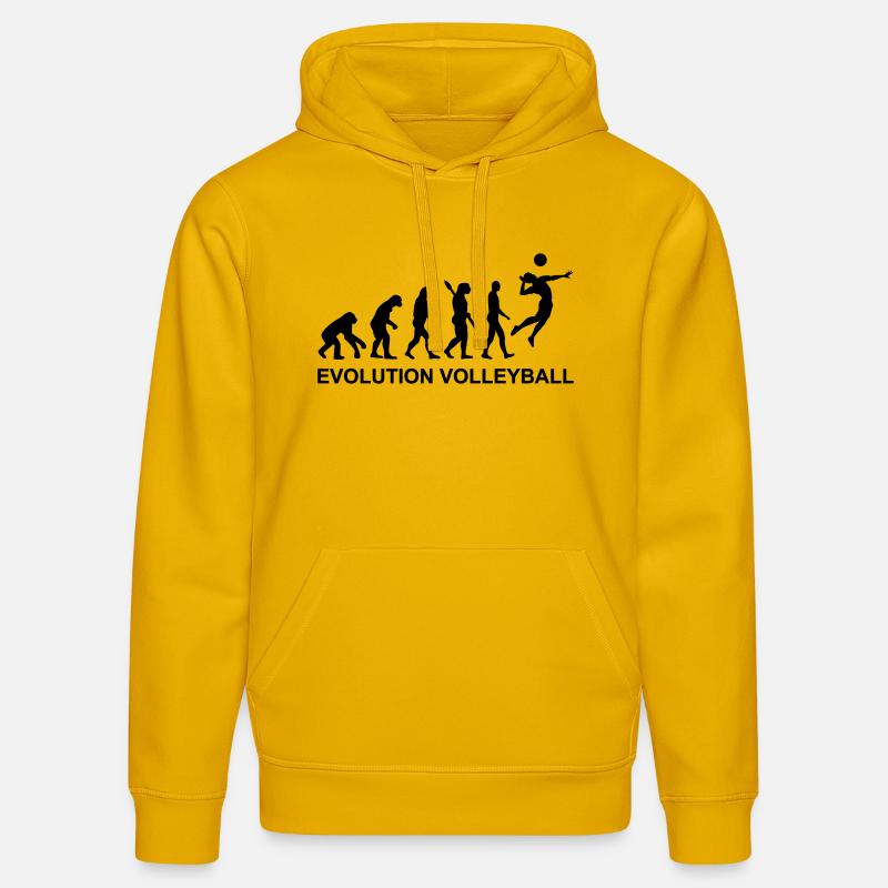 Évolution Volley-ball - Sweat à capuche bio DRUMMER Stanley/Stella Unisexe - jaune spectre