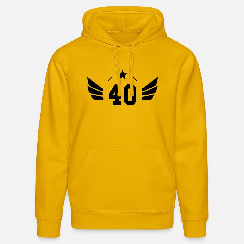 40 ans d'âge - Sweat à capuche bio DRUMMER Stanley/Stella Unisexe - jaune spectre