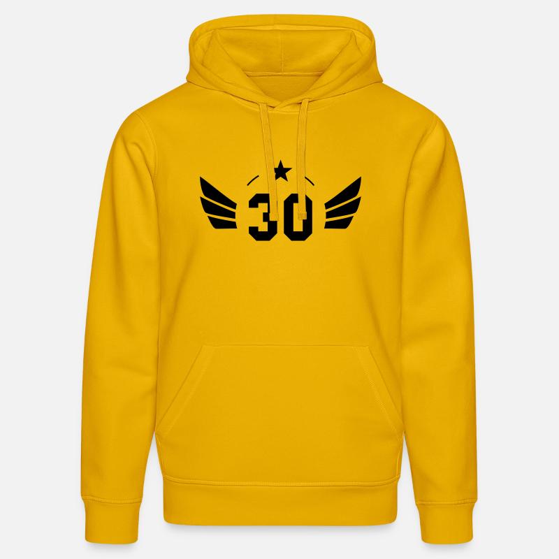 30 ans d'âge - Sweat à capuche bio DRUMMER Stanley/Stella Unisexe - jaune spectre