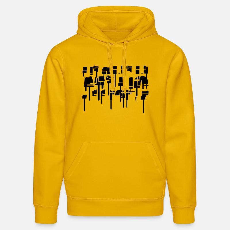 Graffiti abstrait - Sweat à capuche bio DRUMMER Stanley/Stella Unisexe - jaune spectre