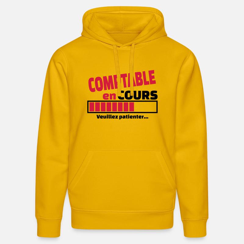 comptable en cours - Sweat à capuche bio DRUMMER Stanley/Stella Unisexe - jaune spectre