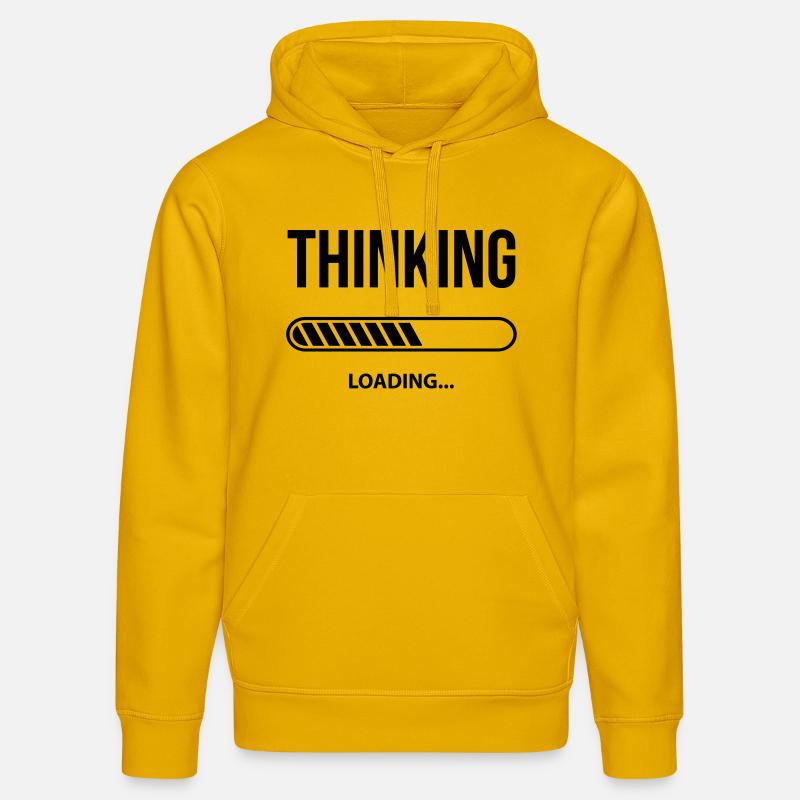 Thinking Loading - Sweat à capuche bio DRUMMER Stanley/Stella Unisexe - jaune spectre