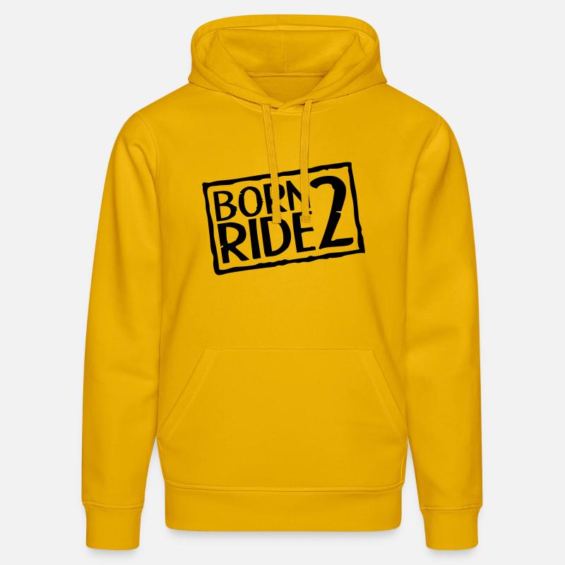 Born 2 Ride - Sweat à capuche bio DRUMMER Stanley/Stella Unisexe - jaune spectre