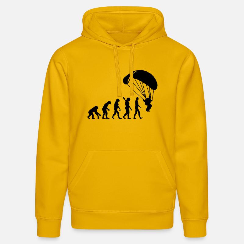 Évolution Parachutisme - Sweat à capuche bio DRUMMER Stanley/Stella Unisexe - jaune spectre