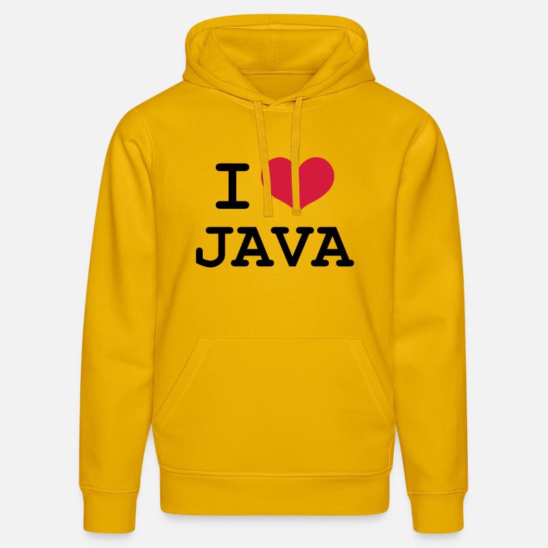 I Love Java - Sweat à capuche bio DRUMMER Stanley/Stella Unisexe - jaune spectre
