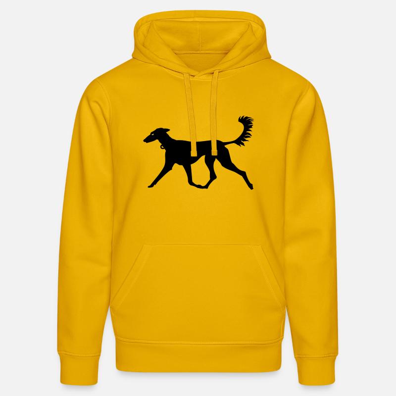 lévrier / greyhound (1c) - Sweat à capuche bio DRUMMER Stanley/Stella Unisexe - jaune spectre