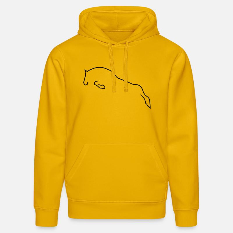 Cheval de saut - Sweat à capuche bio DRUMMER Stanley/Stella Unisexe - jaune spectre