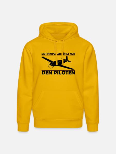 Mooney Motorflugzeug Geschenk - Stanley/Stella Unisex Bio-Hoodie DRUMMER - Spektralgelb