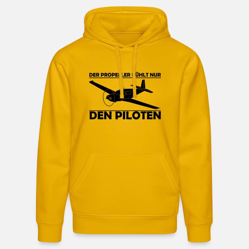 Mooney Motorflugzeug Geschenk - Stanley/Stella Unisex Bio-Hoodie DRUMMER  - Spektralgelb