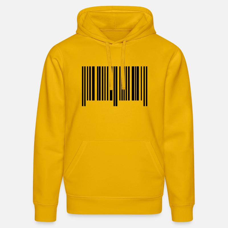 barcode_f1 - Sweat à capuche bio DRUMMER Stanley/Stella Unisexe - jaune spectre