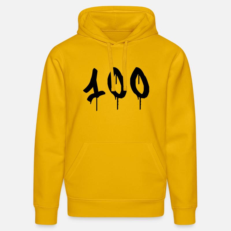 Graffiti : 100 - Sweat à capuche bio DRUMMER Stanley/Stella Unisexe - jaune spectre