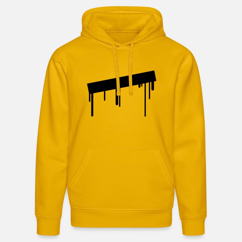 empty_graffiti_frame - Sweat à capuche bio DRUMMER Stanley/Stella Unisexe - jaune spectre