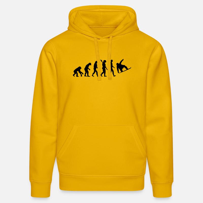 Évolution Snowboard - Sweat à capuche bio DRUMMER Stanley/Stella Unisexe - jaune spectre