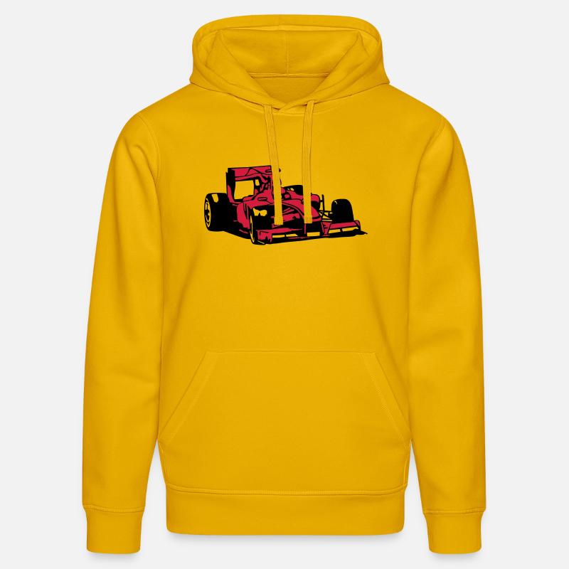 cb47_formula1_2c - Sweat à capuche bio DRUMMER Stanley/Stella Unisexe - jaune spectre