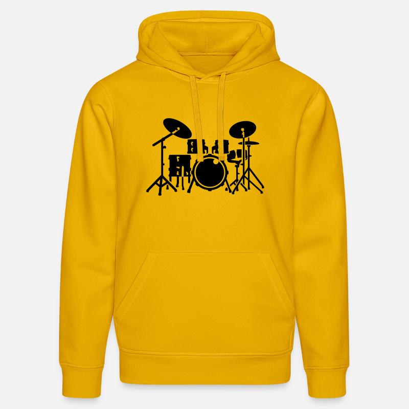 Batterie - Sweat à capuche bio DRUMMER Stanley/Stella Unisexe - jaune spectre