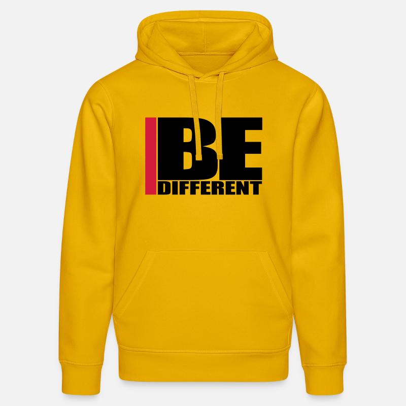 Cool Be Different Logo - Sweat à capuche bio DRUMMER Stanley/Stella Unisexe - jaune spectre