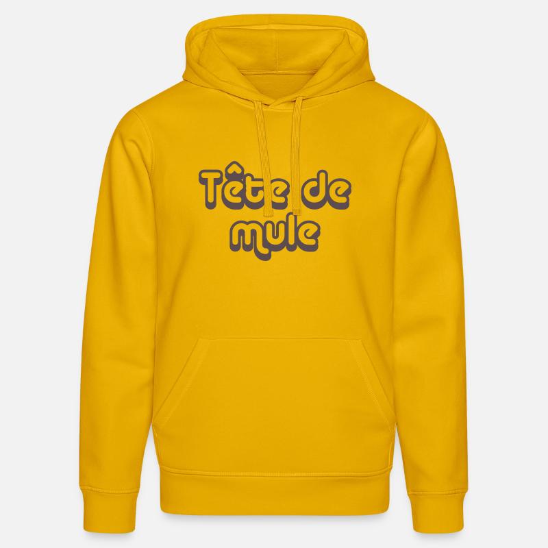 tete_de_mule - Sweat à capuche bio DRUMMER Stanley/Stella Unisexe - jaune spectre