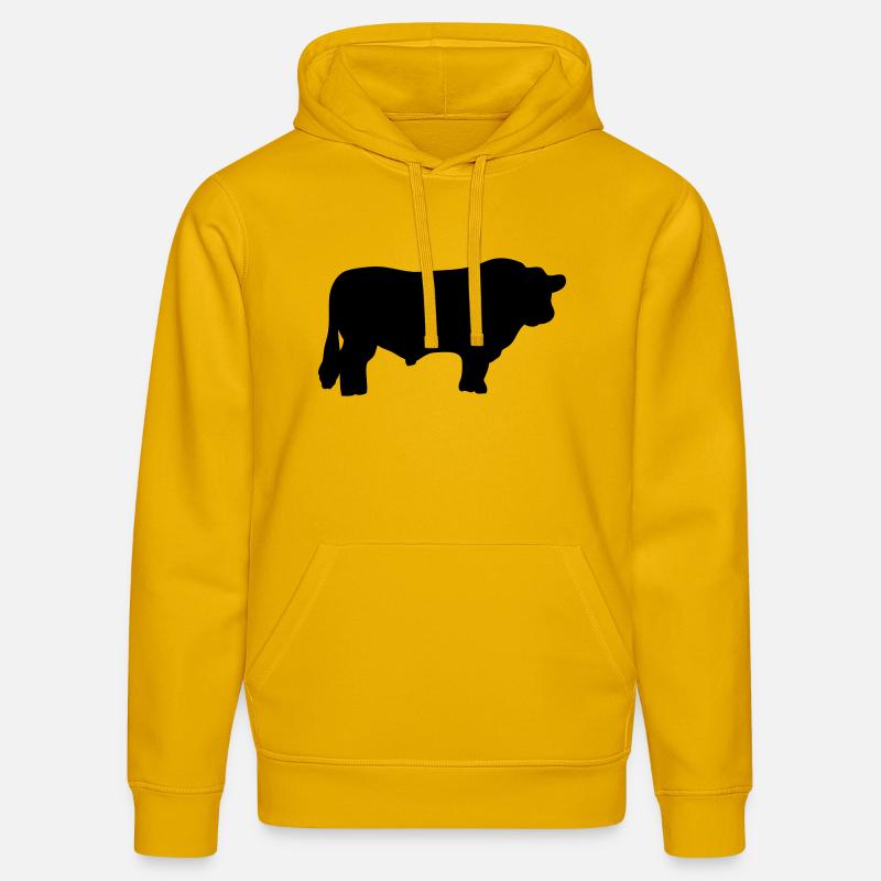 bœuf boeuf black angus - Sweat à capuche bio DRUMMER Stanley/Stella Unisexe - jaune spectre
