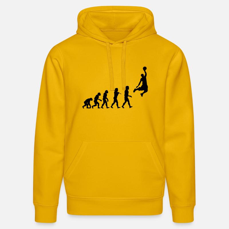 Basketball Dunk Evolution - Sweat à capuche bio DRUMMER Stanley/Stella Unisexe - jaune spectre