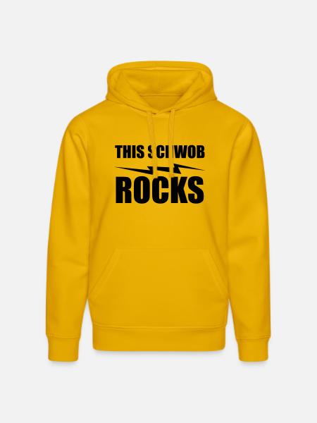 this schwob rocks - Stanley/Stella Unisex Bio-Hoodie DRUMMER - Spektralgelb