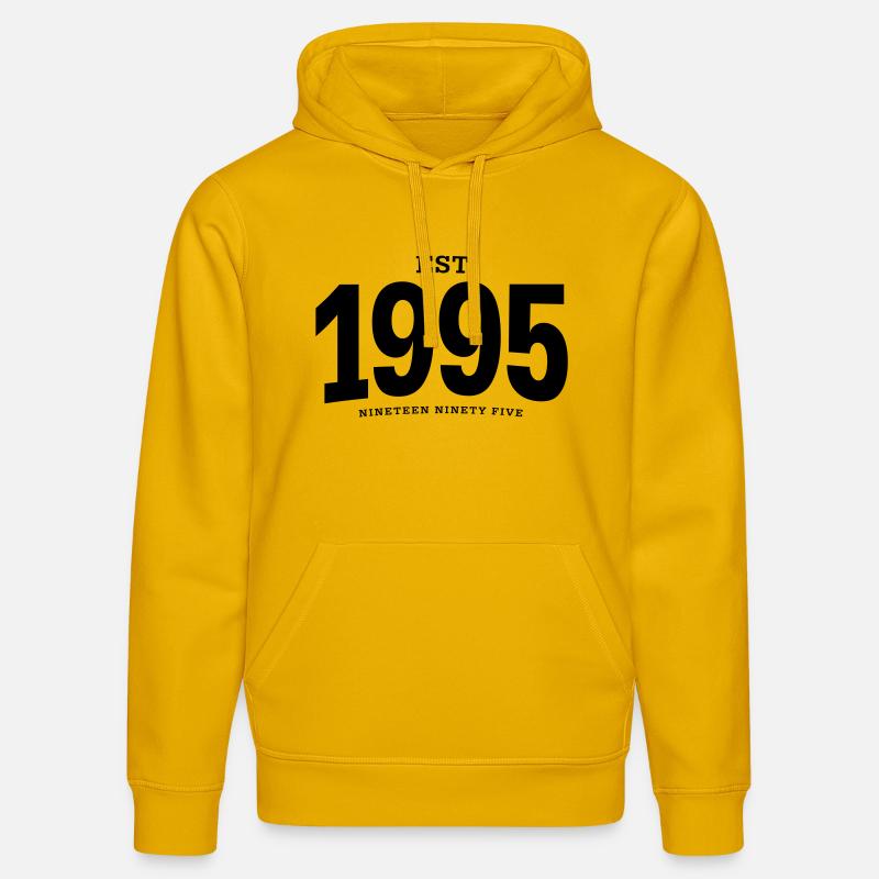 HNE. 1995 Nineteen Ninety Five - Sweat à capuche bio DRUMMER Stanley/Stella Unisexe - jaune spectre
