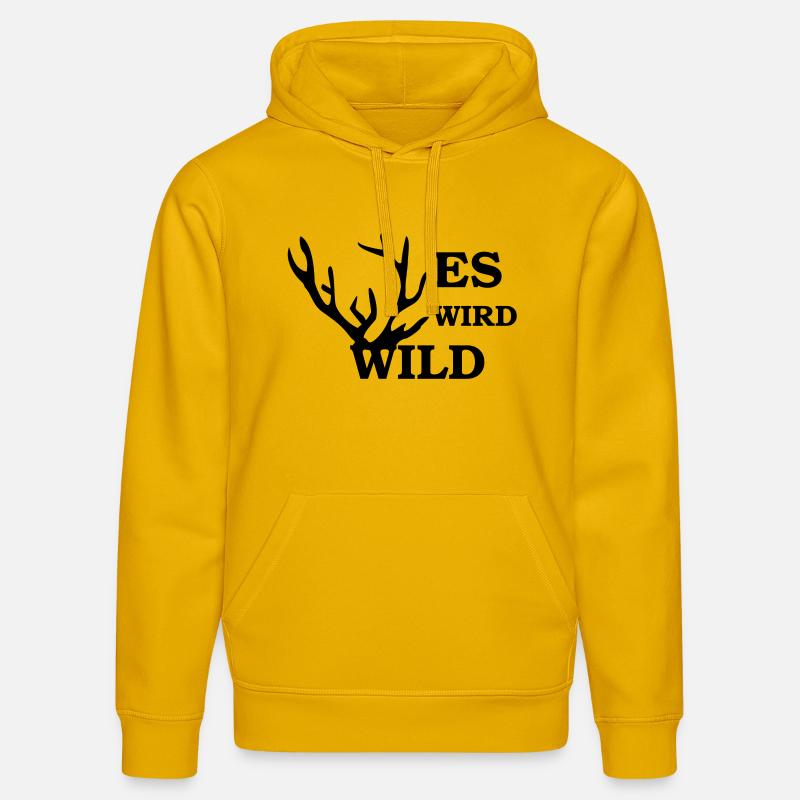 es wird wild - Sweat à capuche bio DRUMMER Stanley/Stella Unisexe - jaune spectre