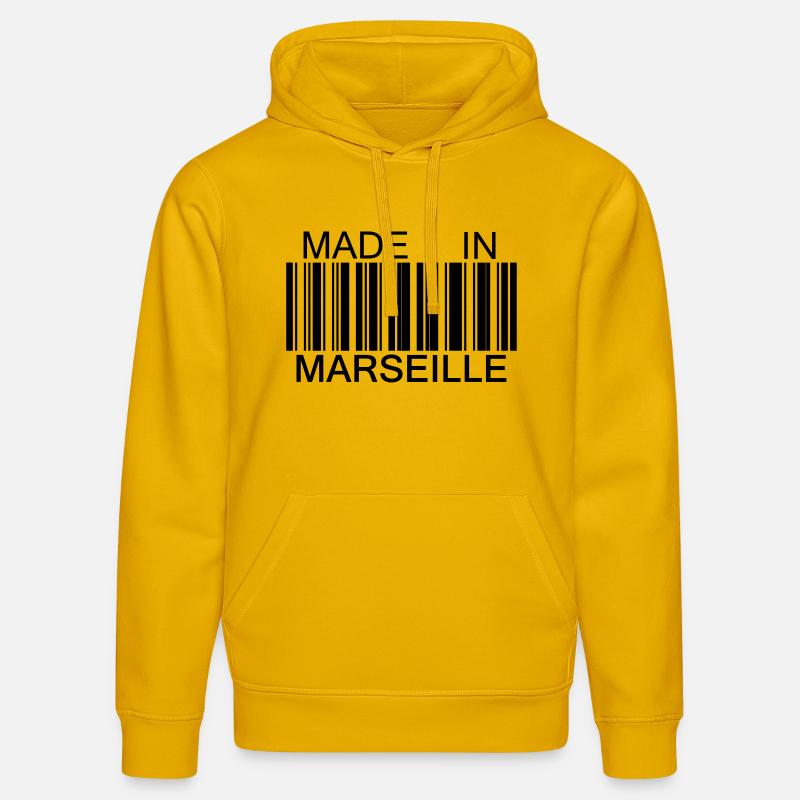 Made in Marseille 13 - Sweat à capuche bio DRUMMER Stanley/Stella Unisexe - jaune spectre