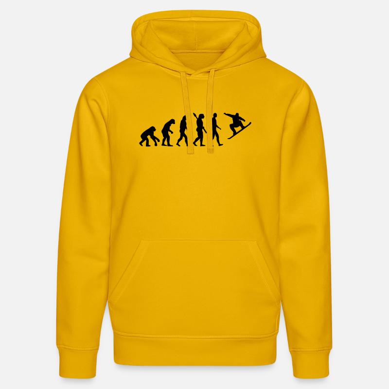 Évolution Snowboard - Sweat à capuche bio DRUMMER Stanley/Stella Unisexe - jaune spectre