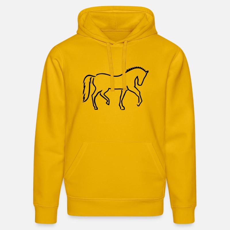 Cheval - Sweat à capuche bio DRUMMER Stanley/Stella Unisexe - jaune spectre