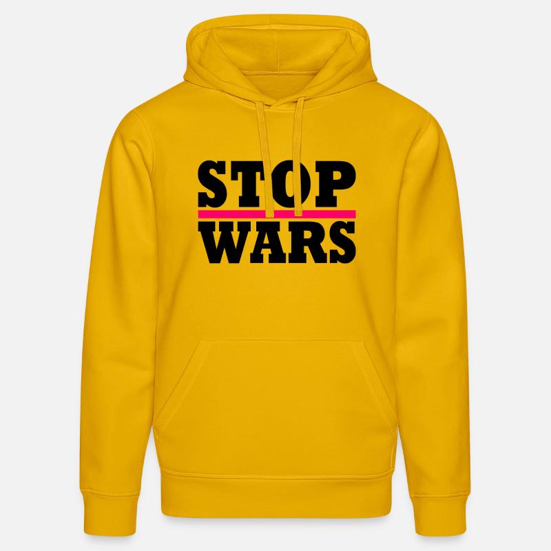 Stop wars - Sweat à capuche bio DRUMMER Stanley/Stella Unisexe - jaune spectre