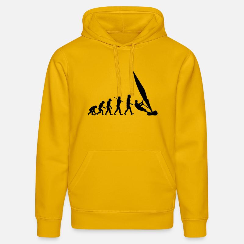 ws01 windsurf evolution - Sweat à capuche bio DRUMMER Stanley/Stella Unisexe - jaune spectre